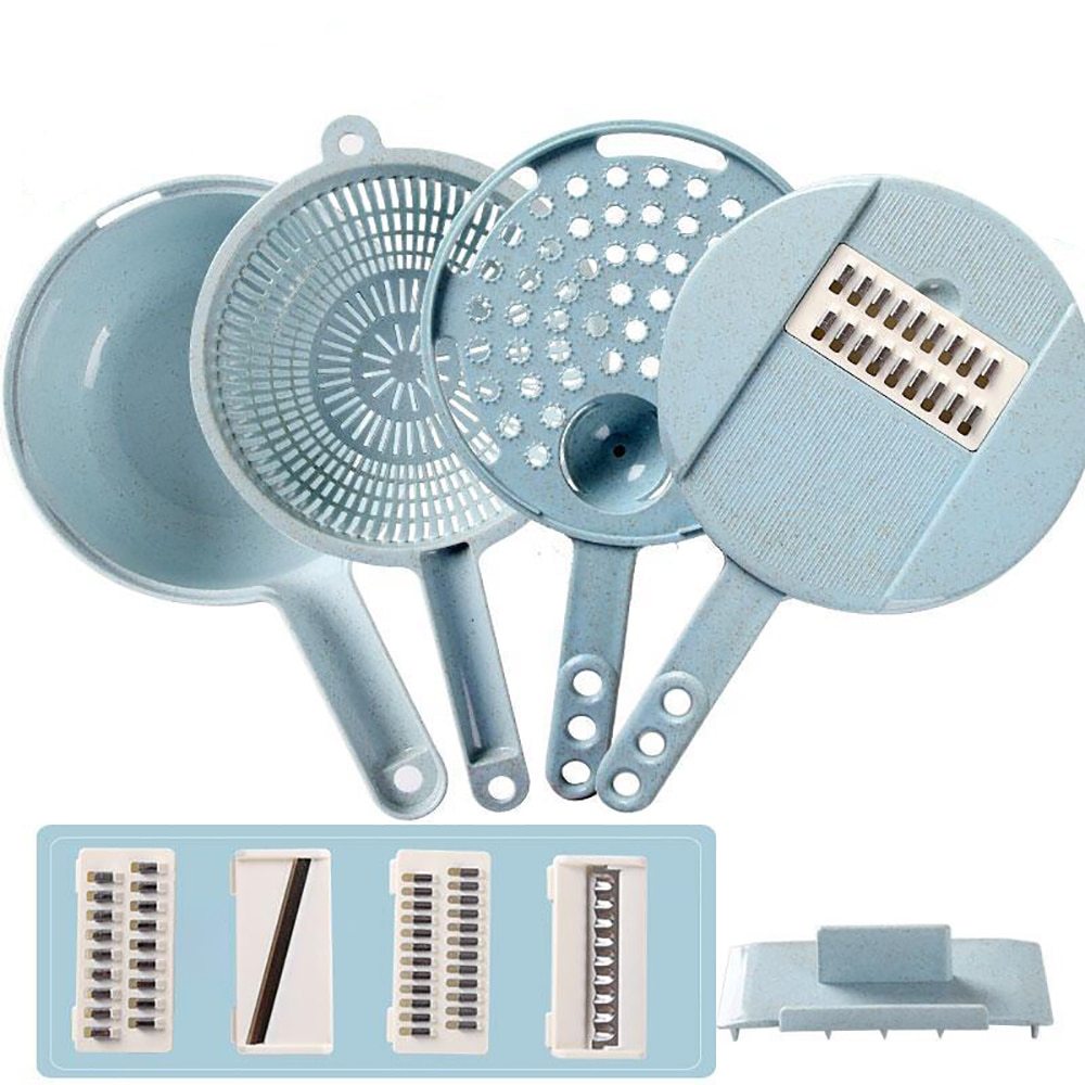 8-in-1 Hobel & Schäler-Set mit Sieb
